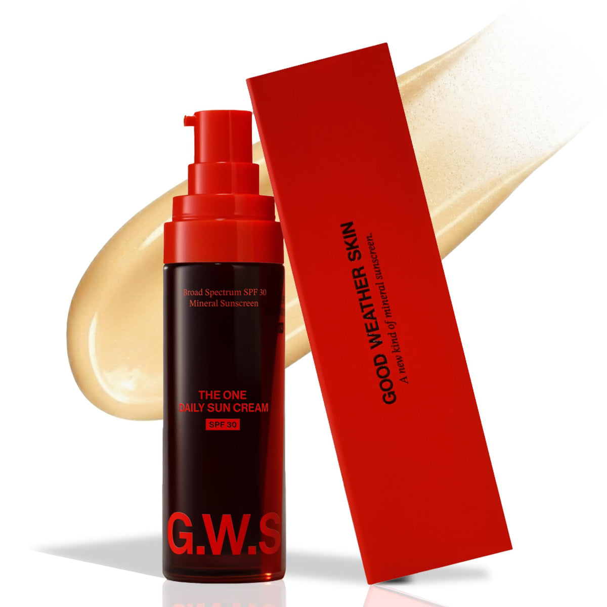 Good Weather Skin front tube showing label and compact travel size benefit