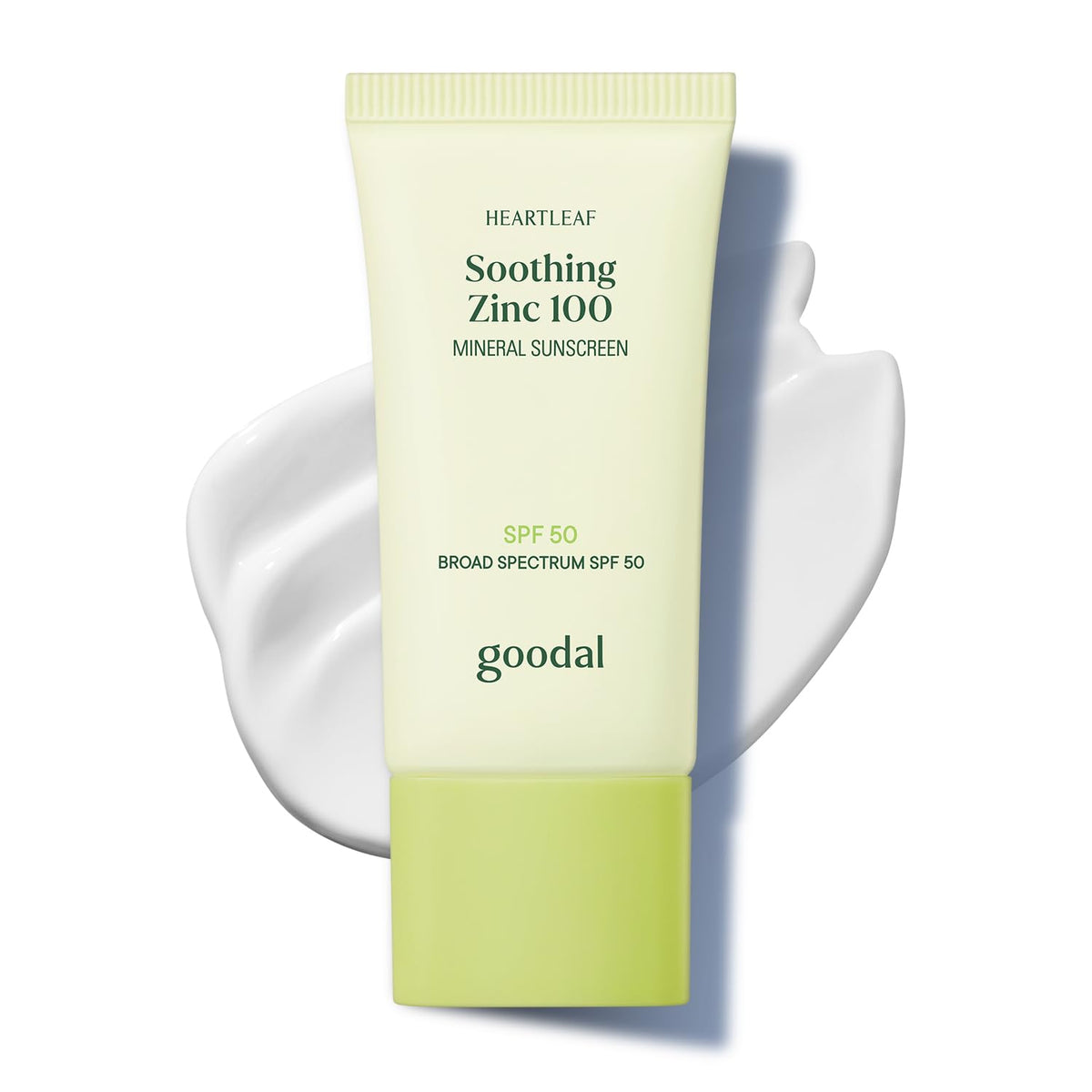 GOODAL front packaging showing SPF 50 and zinc protection benefits