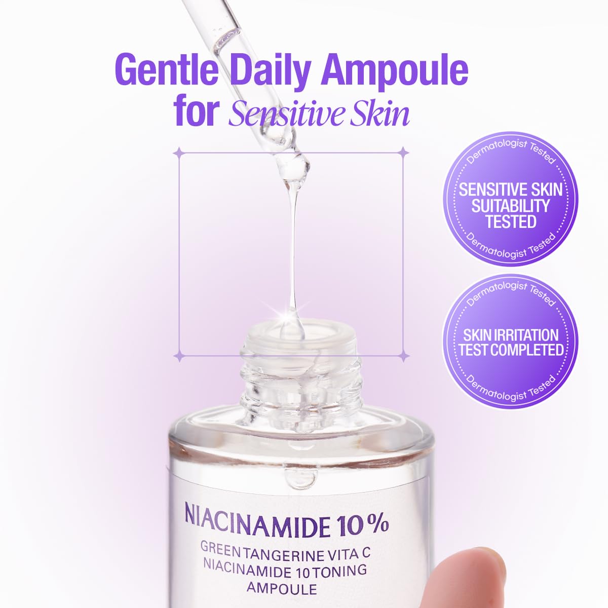 GOODAL lifestyle shot applying ampoule to face for hydrated, even tone
