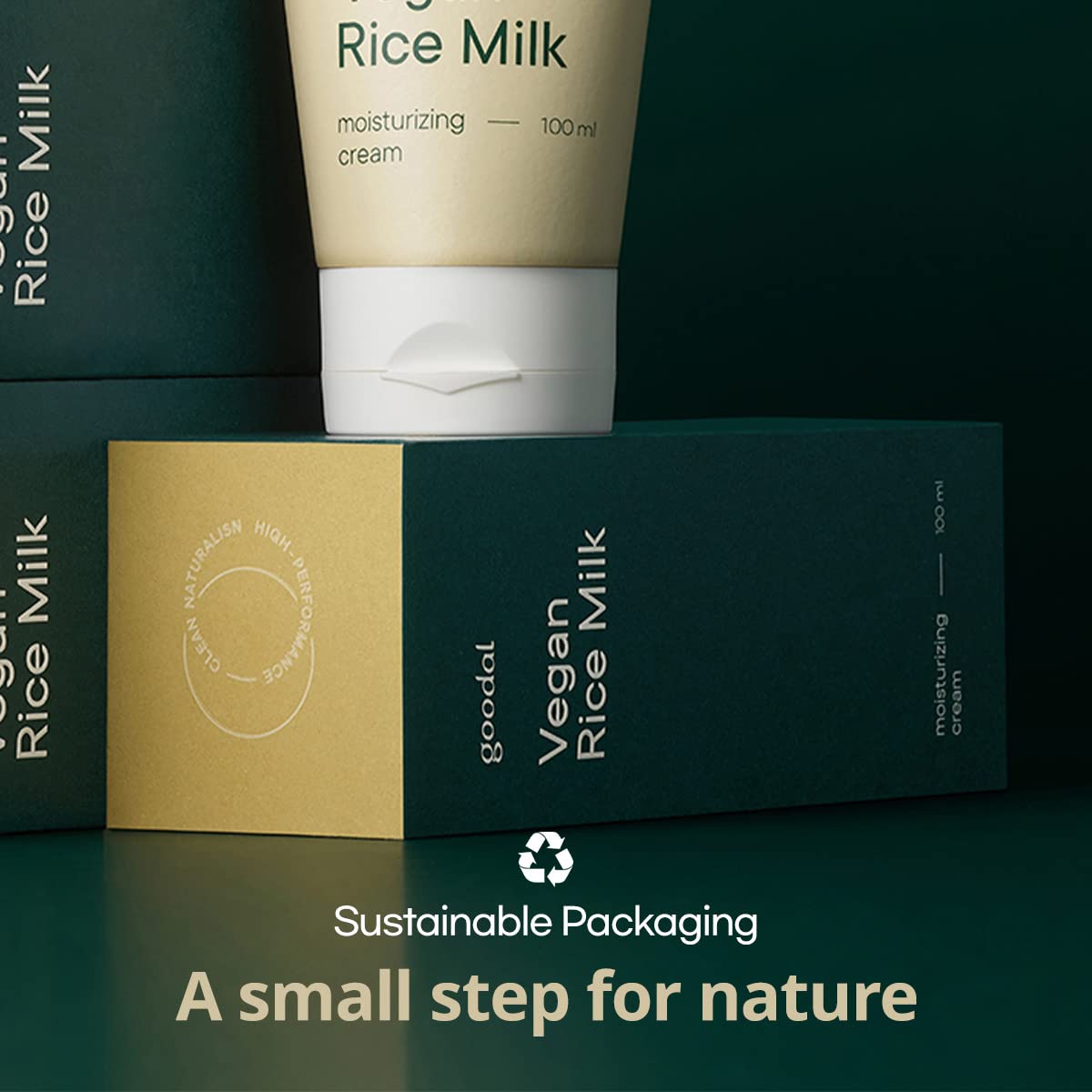 GOODAL lifestyle bathroom counter display for daily skincare routine