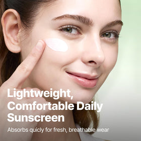 GOODAL sunscreen layered under foundation illustrating smooth makeup compatibility