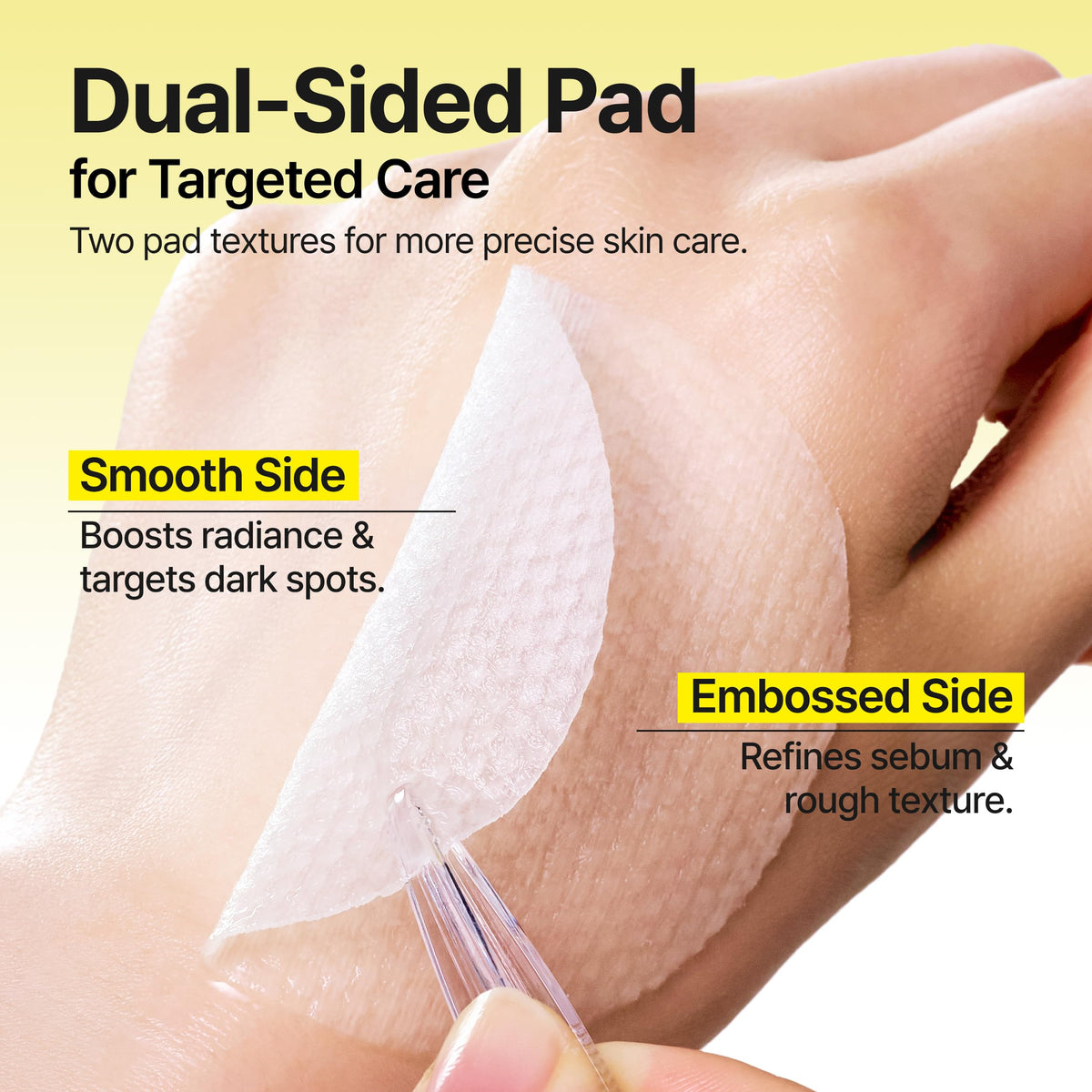 GOODAL sheet texture detail showing soft vegan fabric for gentle exfoliation