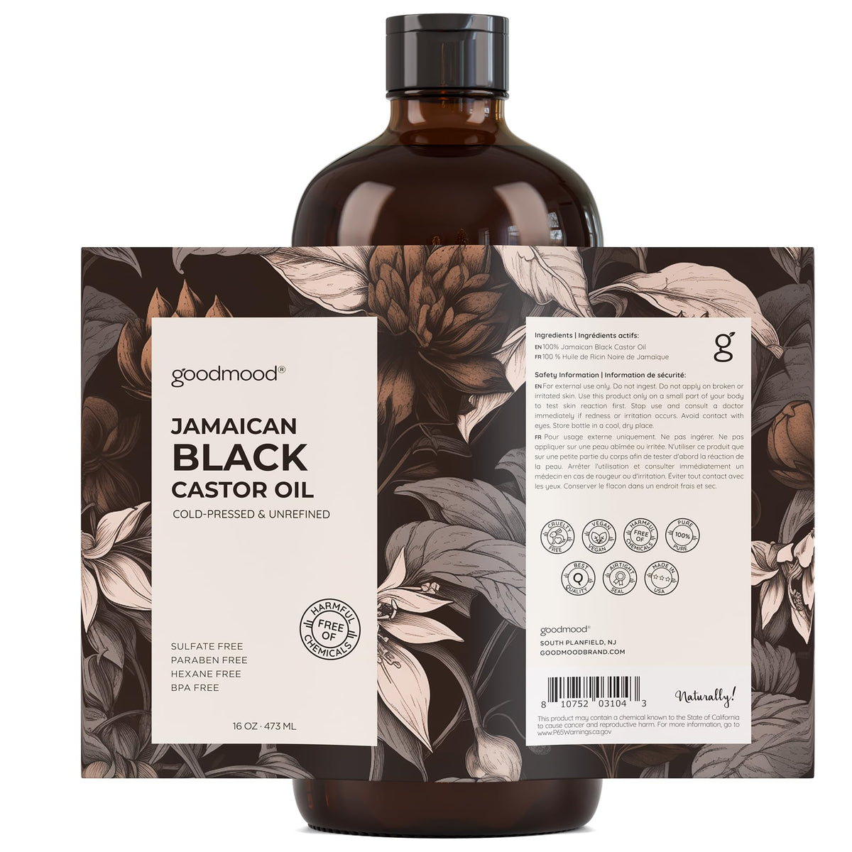 GOODMOOD bottle with essential oils illustrating carrier oil blending use