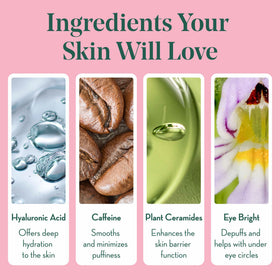 Goodness Vegan applying small dab under eye to depuff and brighten before makeup