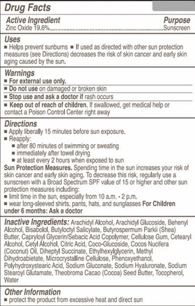 Goodspread ingredient label close-up highlighting non-nano zinc oxide and reef-safe benefit