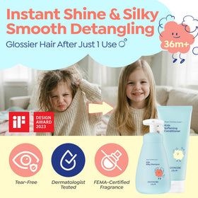 GOONGBE shampoo texture close-up demonstrating gentle micellar foam and mild cleansing