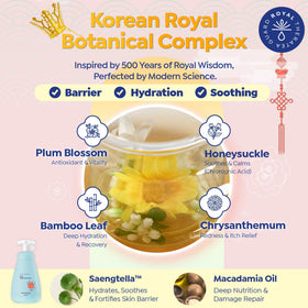 GOONGBE shampoo lather on hands showing gentle foam and mild cleansing