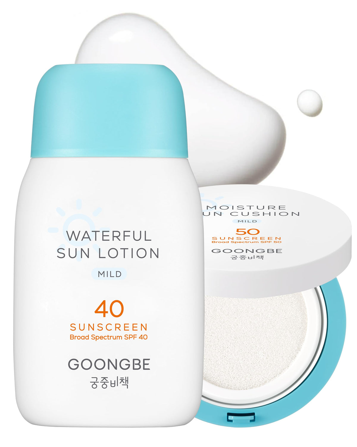GOONGBE sun lotion front packaging showing clear zinc oxide protection benefit