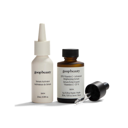 goop front bottle showing serum packaging and clarity for reliable potency