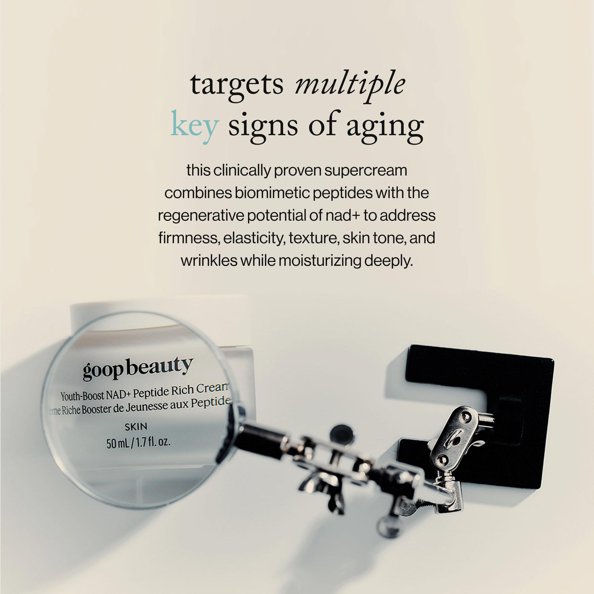 goop cream applied on hand demonstrating spreadability benefit immediate moisturization