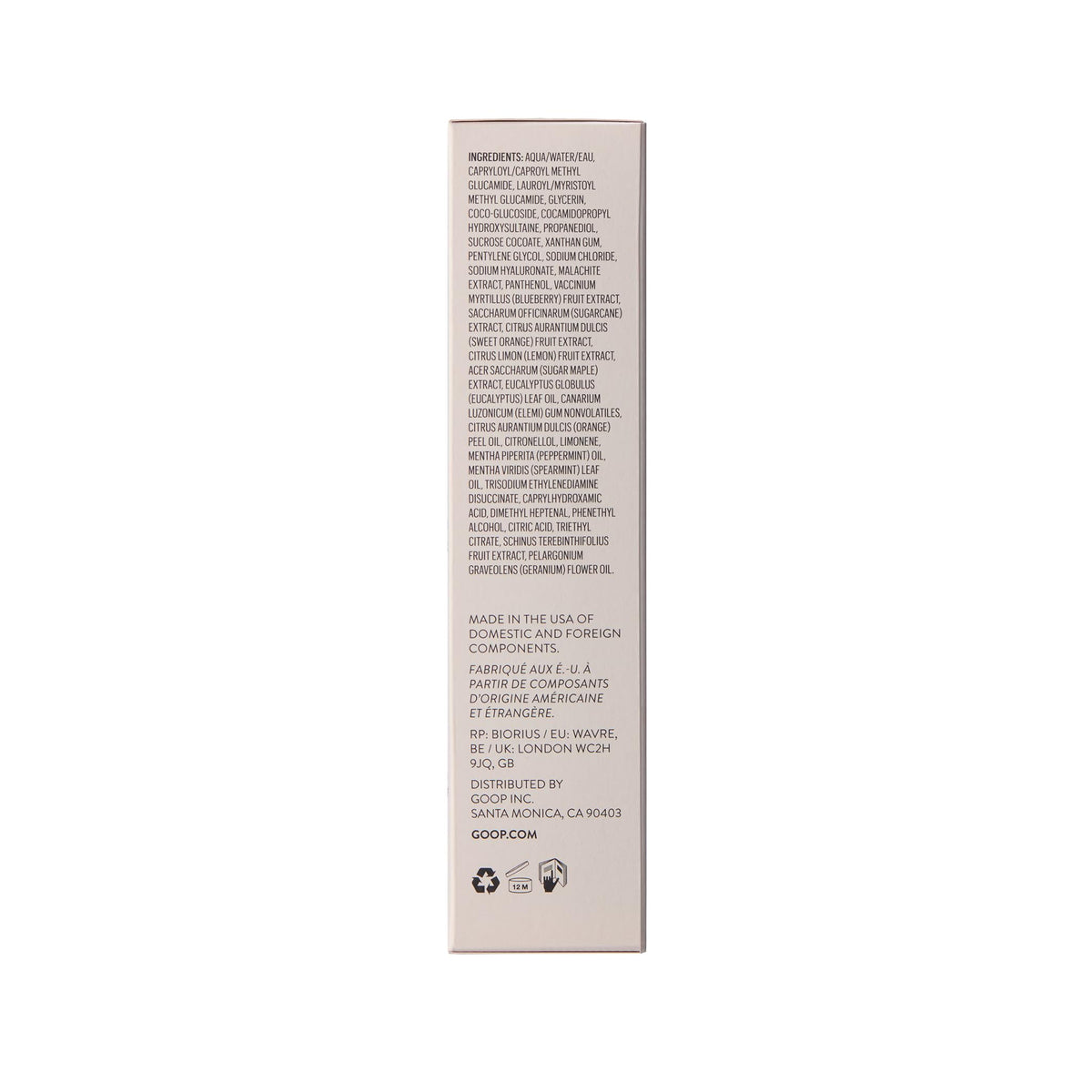 goop cleanser on bathroom shelf in lifestyle scene showing daily routine benefit