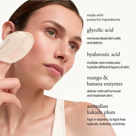 goop Beauty pre-soaked pad detail highlighting exfoliant saturation