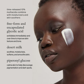 goop creamy-milk texture on white surface showing fast-absorbing hydration
