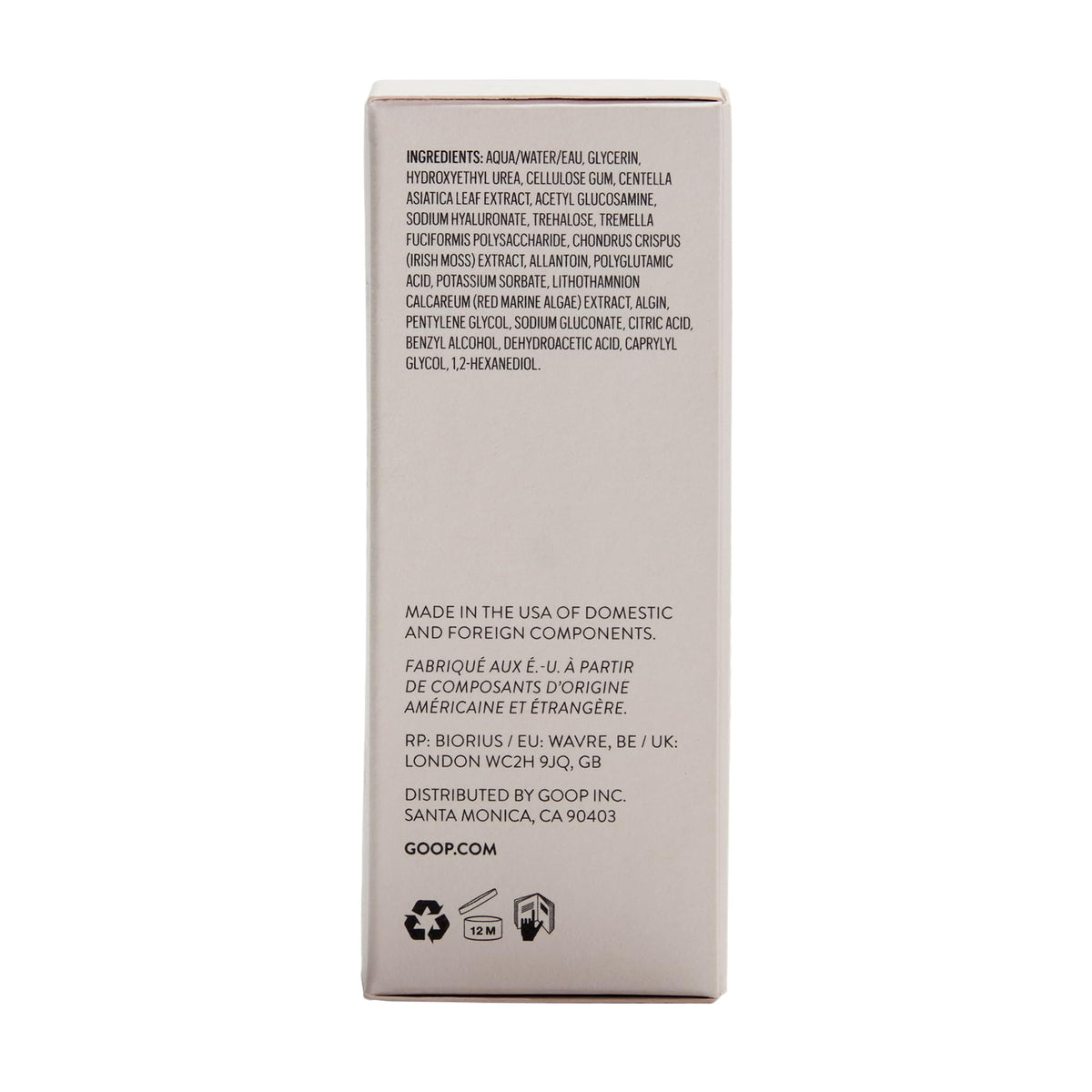 goop serum in a minimalist bathroom setting showing routine use and lifestyle appeal benefit