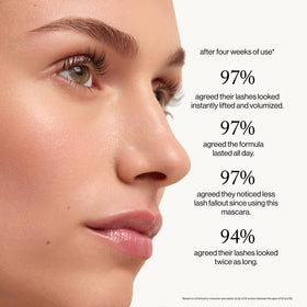 goop Featherlash on lashes before and after demonstrating length and volume
