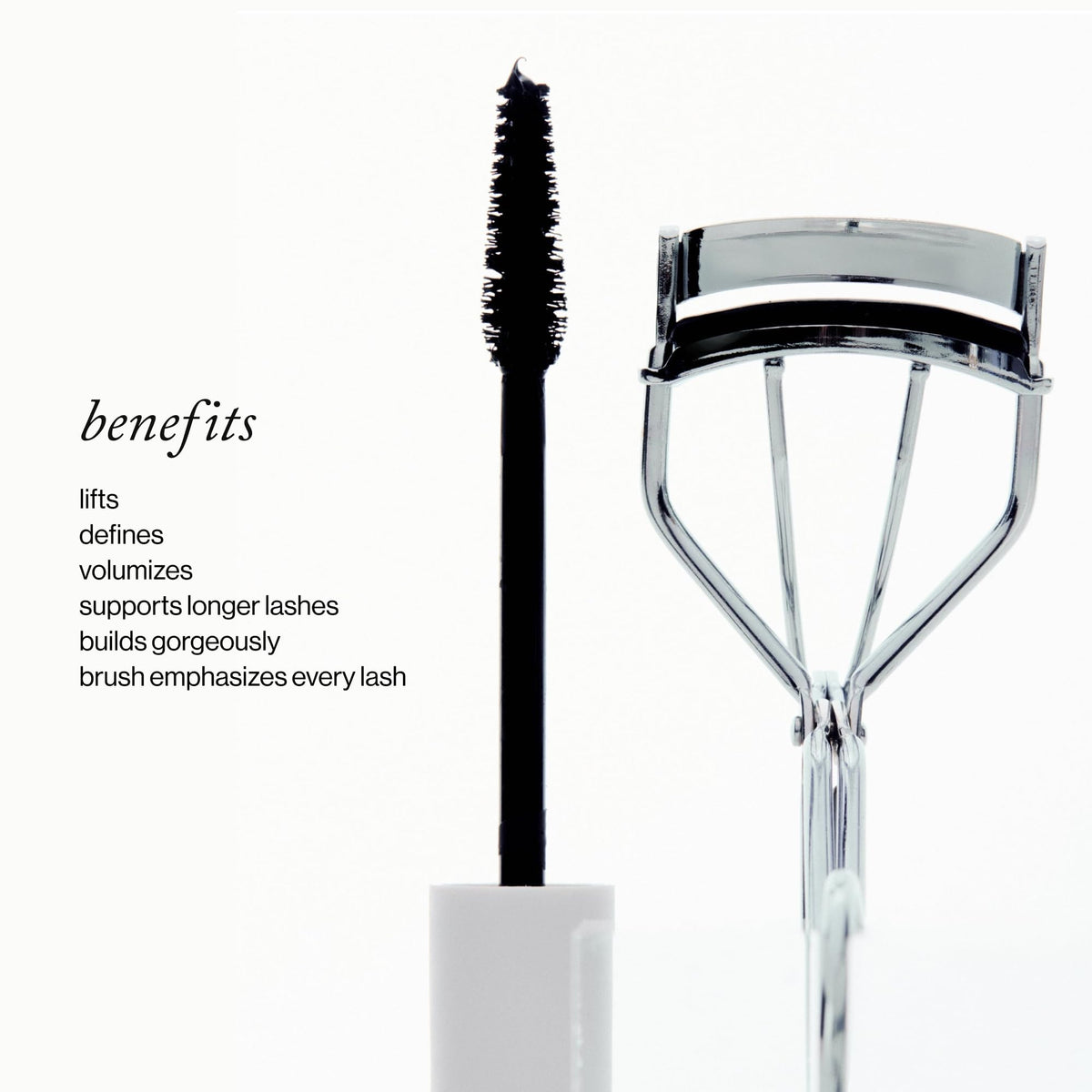 goop Featherlash wand detail illustrating patented three-edged brush for lift