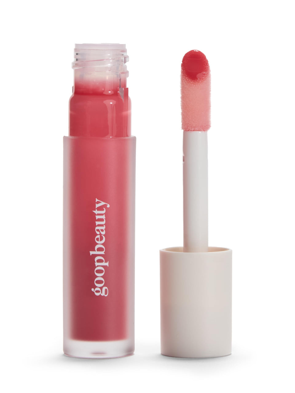 goop hydra-barrier gel gloss front packaging shows sleek tube and Blossom shade benefit hydrating color