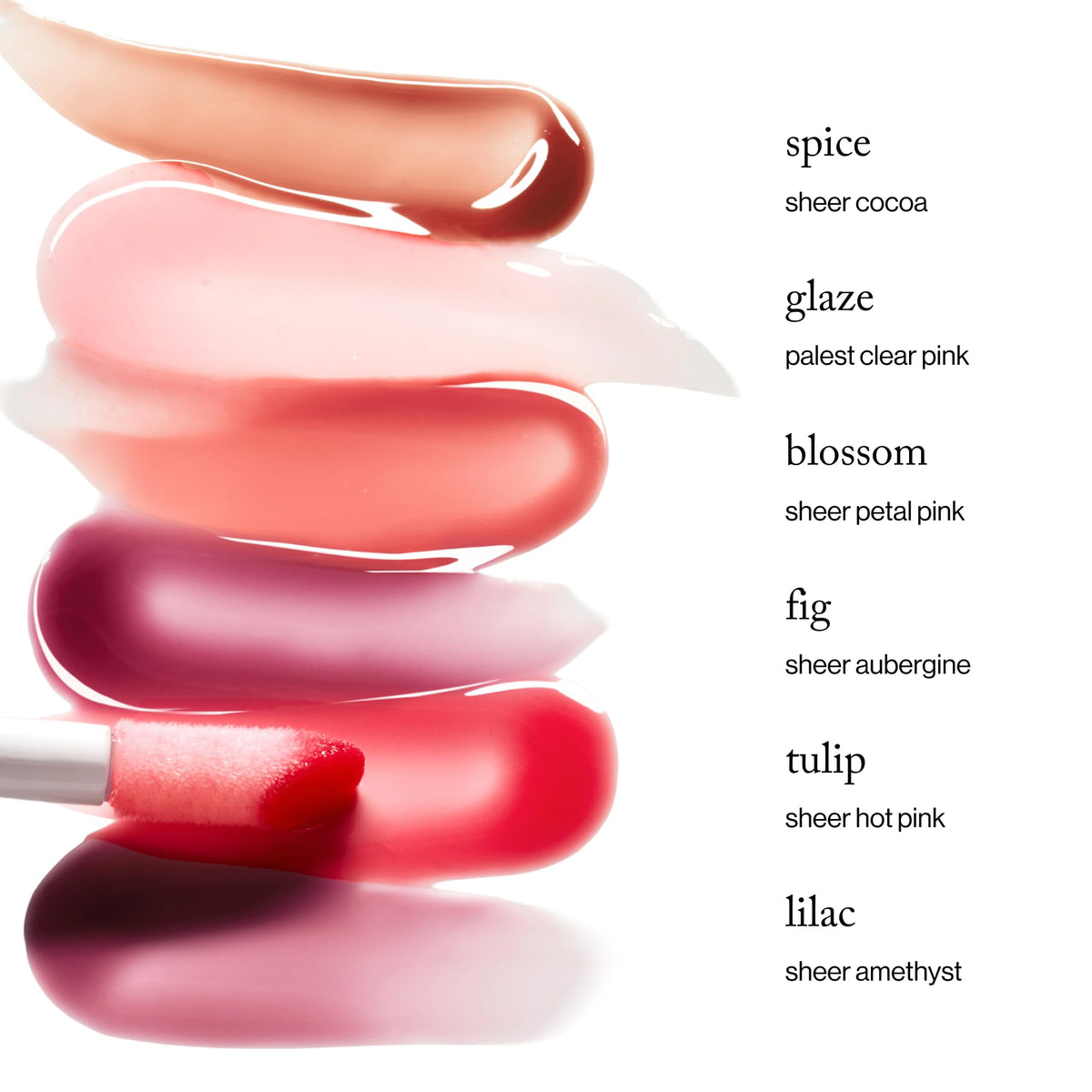 goop Hydra-Barrier Gel Gloss Glaze swatch on hand showing sheer pale pink benefit