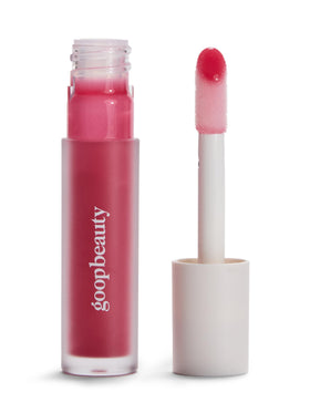 goop Hydra-Barrier front tube showing Tulip shade and glossy finish benefit