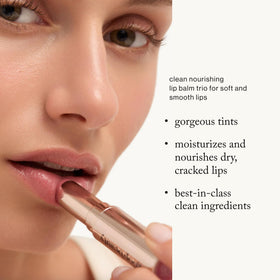 goop clear lip balm close-up showing smooth stick and moisturizing sheen benefit hydration
