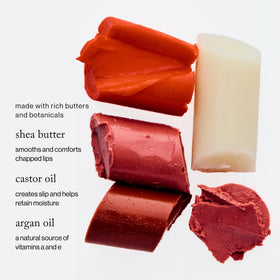 goop peony tinted balm applied on lips showing natural nude-pink tint benefit subtle color