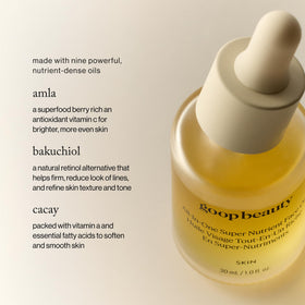 goop close-up of oil texture highlighting lightweight, non-greasy finish
