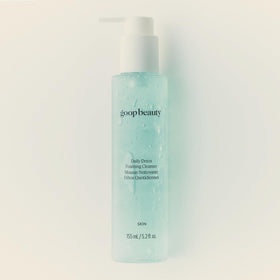 goop product label close-up showing ingredient list and clarity benefit