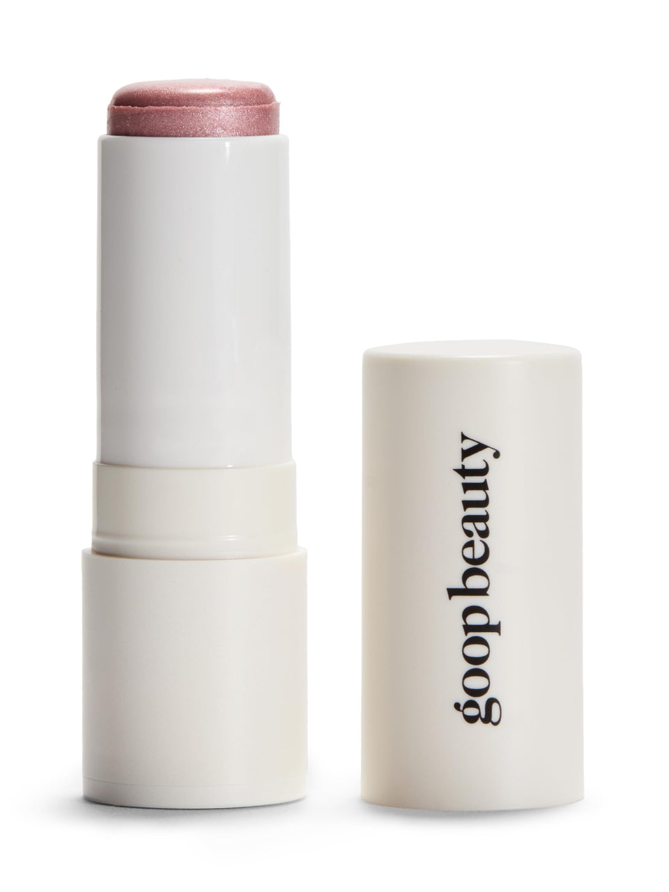 goop highlighter stick front packaging showing petal shade and compact design
