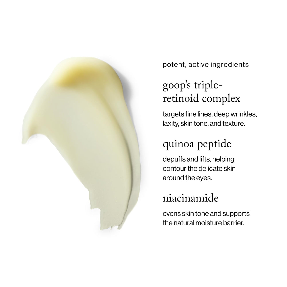 goop product label close-up showing ingredient transparency and formulation clarity benefit