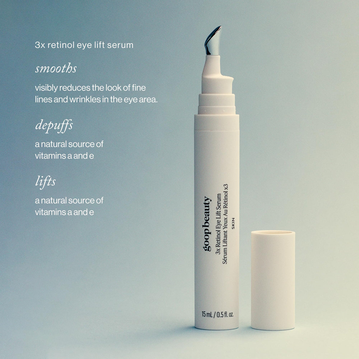 goop serum precision applicator close-up for targeted placement and reduced waste benefit