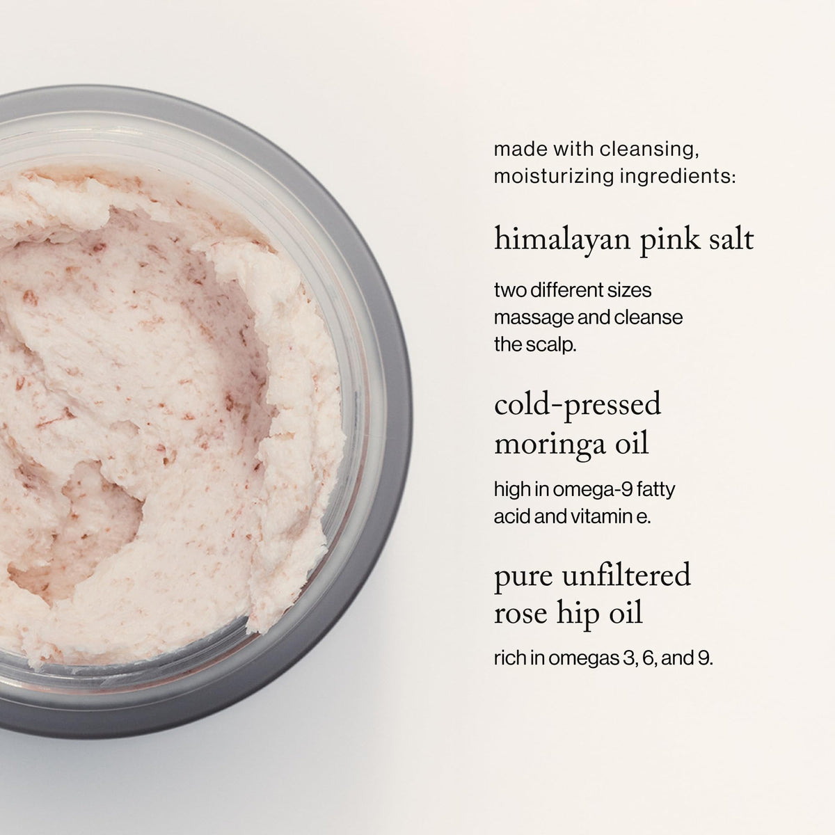 goop salt granules detail on spoon showing mineral exfoliant, conveys detoxifying action