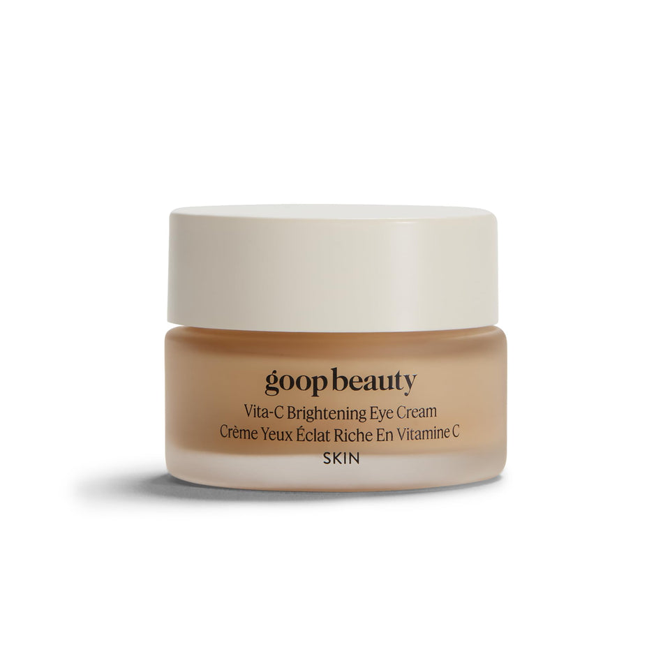 goop jar front packaging showing clean design and product name, conveys premium skincare