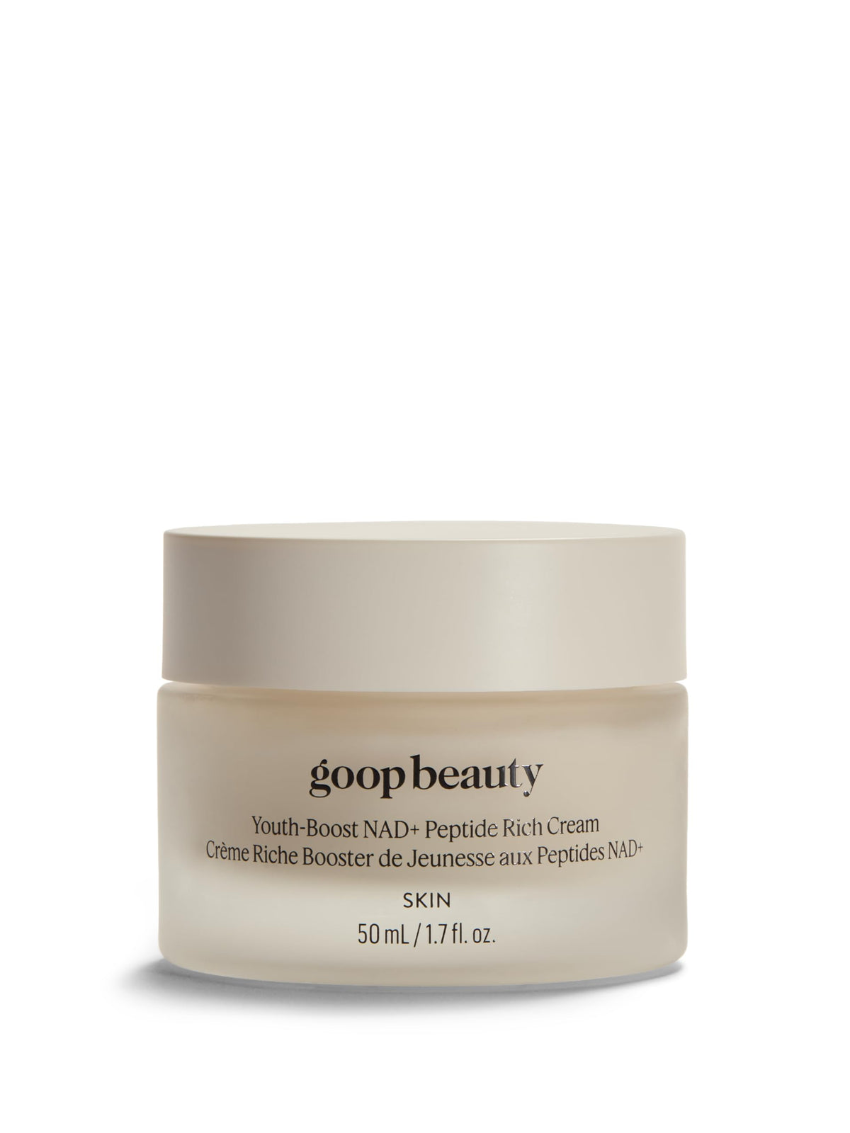 goop Youth-Boost front jar showing label and luxe packaging benefit hydration