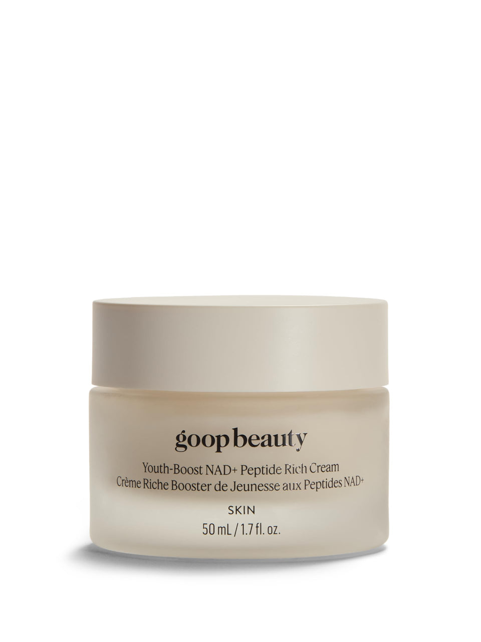 goop Youth-Boost front jar showing label and luxe packaging benefit hydration