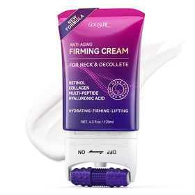 GOOSURE front packaging of neck firming cream shows product and size benefit