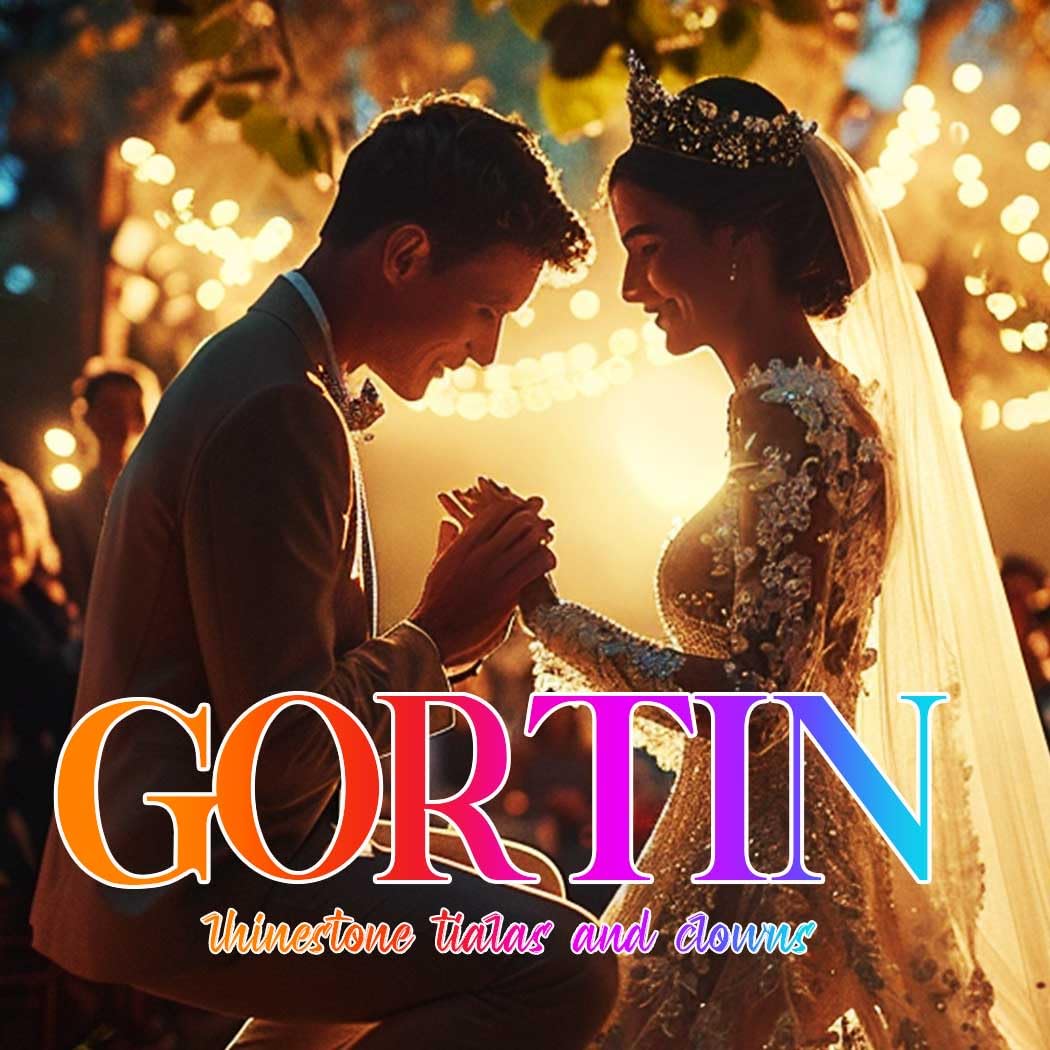 GORTIN lifestyle wedding scene showing crown enhancing bridal look