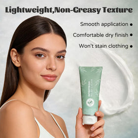 GosBio applied to underarm demonstrating friction reduction and discreet wear