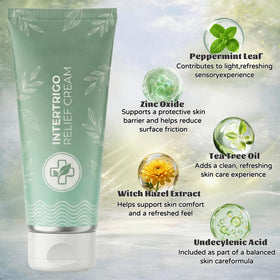 GosBio ingredients label closeup detailing zinc oxide and undecylenic acid benefits