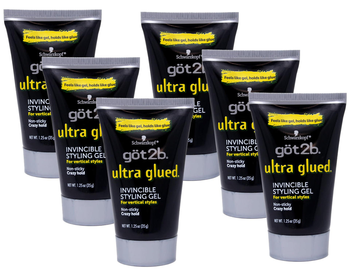 Got2B front packaging showing six 1.25 oz tubes for durable hold