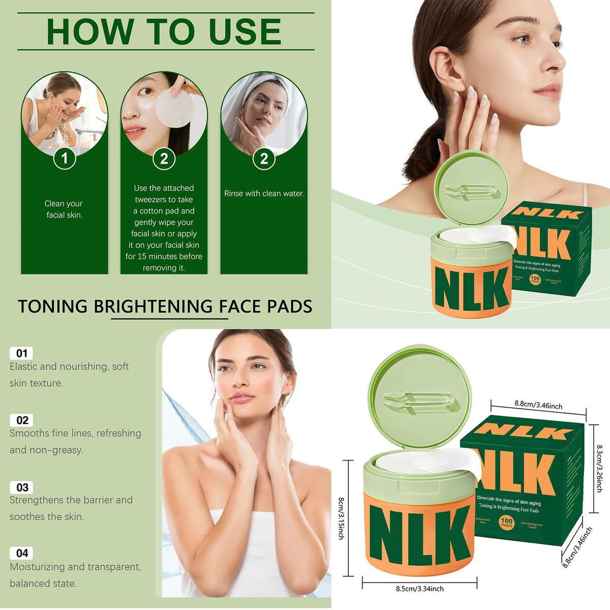 Gotap pad applied as mini mask on cheek demonstrating immediate hydration boost