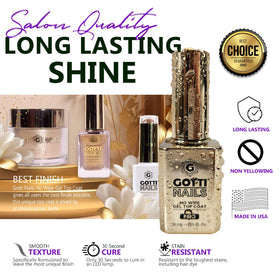 Gotti Nails cured nail closeup showing mirror-like shine and chip resistance