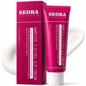 GOUGEX Seora front jar showing product packaging and brightening benefit