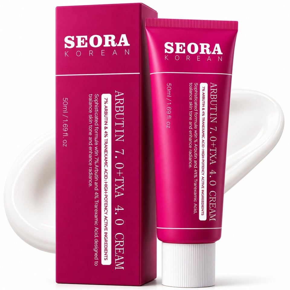 GOUGEX Seora front jar showing product packaging and brightening benefit