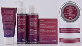 GOWLAVER spa products arranged in bathroom setting conveying at-home relaxation