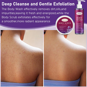 GOWLAVER body scrub texture detail highlighting exfoliation benefit for smoother skin