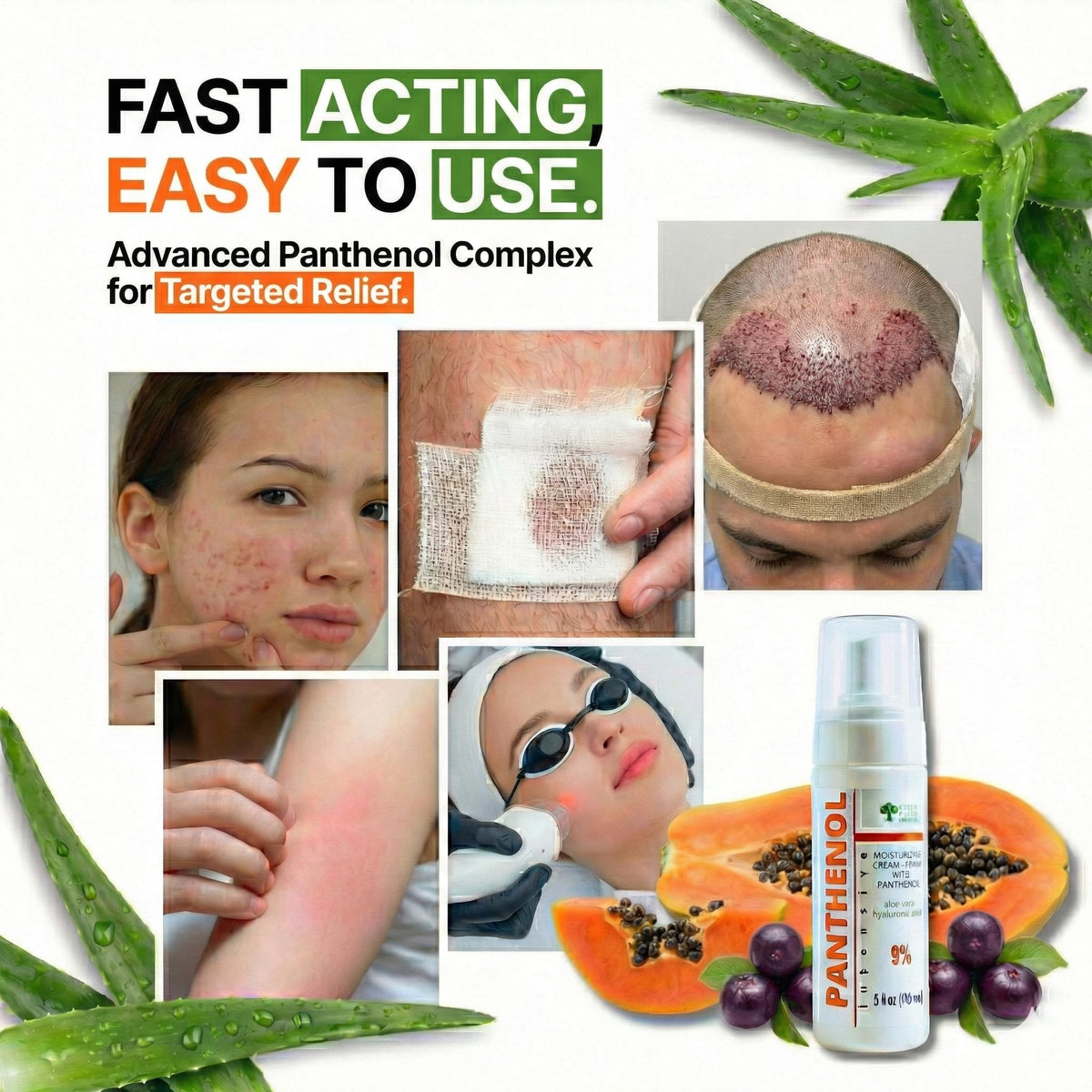 GPC panthenol foam applied to fresh tattoo area to support moisture and comfort