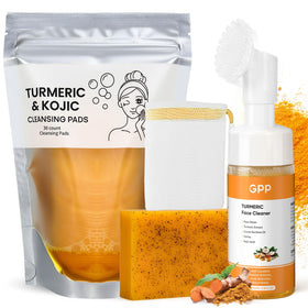 GPP turmeric soap front view showing clean bar and clear benefit of gentle cleansing