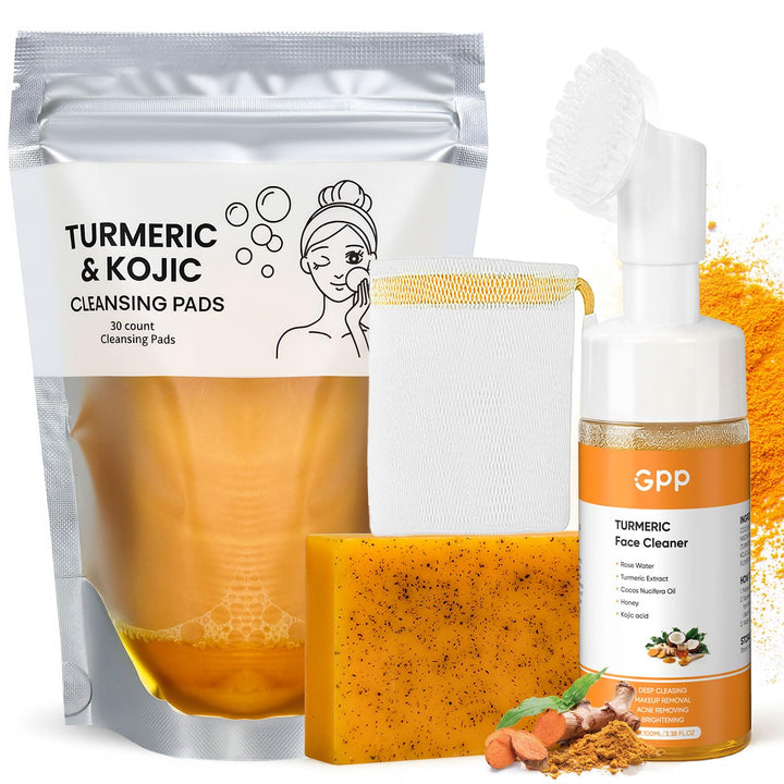 GPP turmeric soap front view showing clean bar and clear benefit of gentle cleansing
