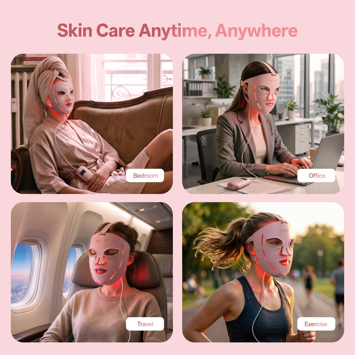 Graart mask in hand scale comparison illustrating lightweight design and portability