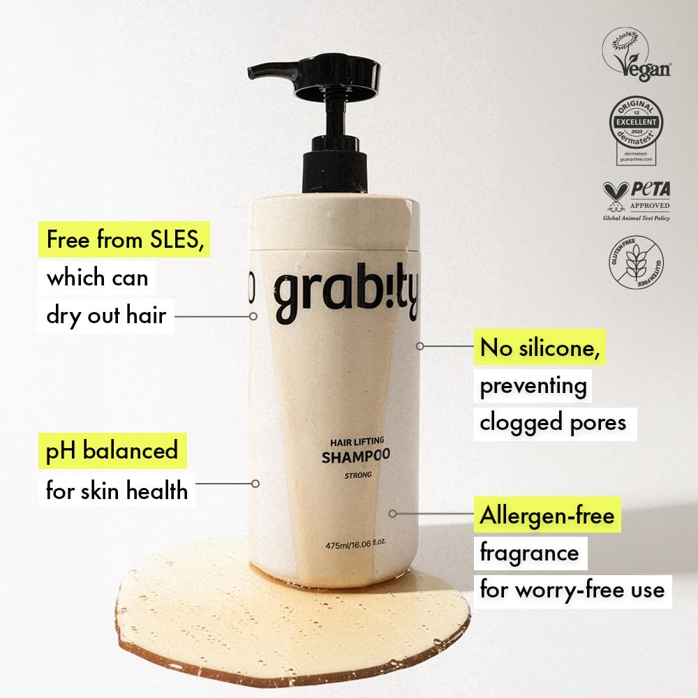 grab!ty grabityg0.0 comparison scale showing thicker-looking hair benefit